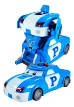 Comprar Auto De Policía Transformers Robot C\u002F Luces Y Sonidos
