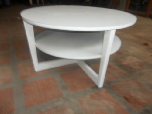 Mesa De Centro Redonda O Cuadrada Negra Retocar Hogar Mueble