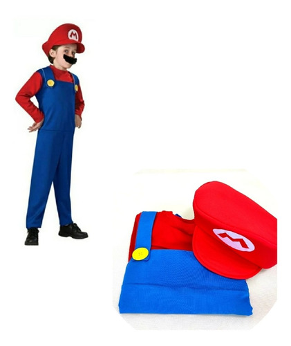 Disfraz De Mario Bros Tallas Completas Niños