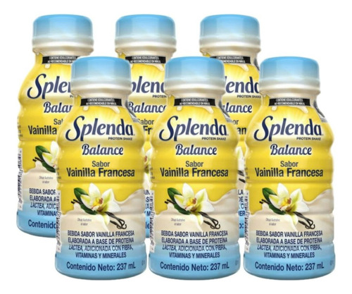 Splenda Balance Bebida Con Proteína Sabor Vainilla 6 Piezas