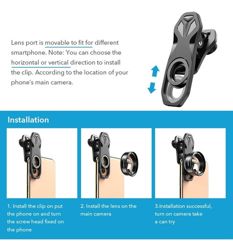 Lente Macro Z Universal 4k Hd Para Smartphone Apexel