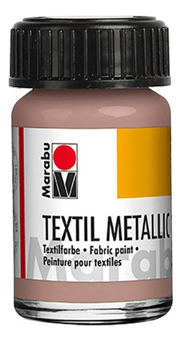 Pintura Textil Metalizado, Oro Rosa 734, 15 Ml Marabu