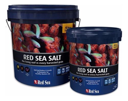Sal marina del Mar Rojo, 7 kg, cubo azul de hasta 210 litros de agua salada