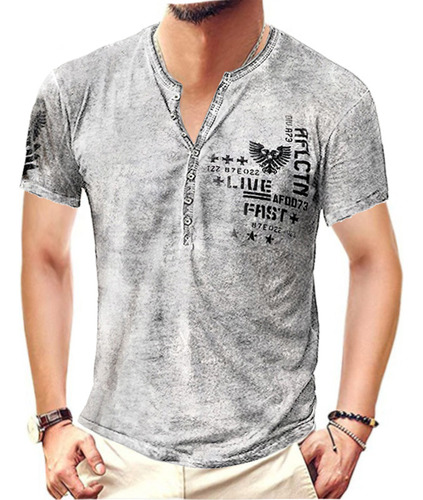 Camiseta Deportiva Casual Para Hombre Estilo 1