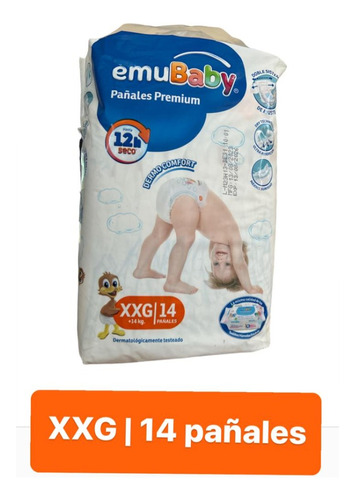 Pañales Emubaby Premium Talla Xxg- 14uds Extra Extra Grande