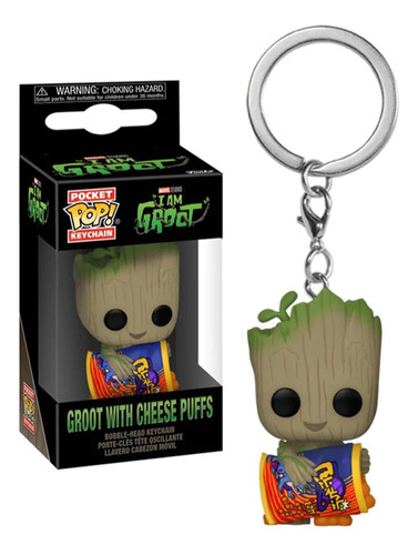 Funko Llavero I Am Groot With Cheese Puffs Marvel Guardianes