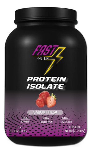 Proteína Isolate Fast 1kg C/u 200 Servicios/varios Sabores Capuchino - Fresa