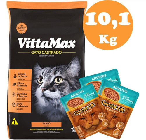 Vittamax Gato Castrado Salmón 10.1kg + Regalo