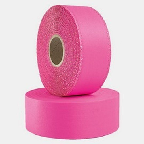 Rolo Fita Tnt Vermelho C/ouro 3cmx24,75m Enfeite Decoração Cor Rosa Forte Liso Com Lurex