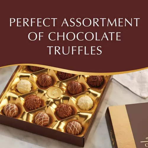 Caja De Regalo De Trufas De Chocolate Gourmet Lindt, Surtido