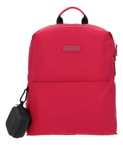 Airpack Portalaptop Mochila Ejecutiva Urban Chic Color Rojo Diseño De La Tela Lisa