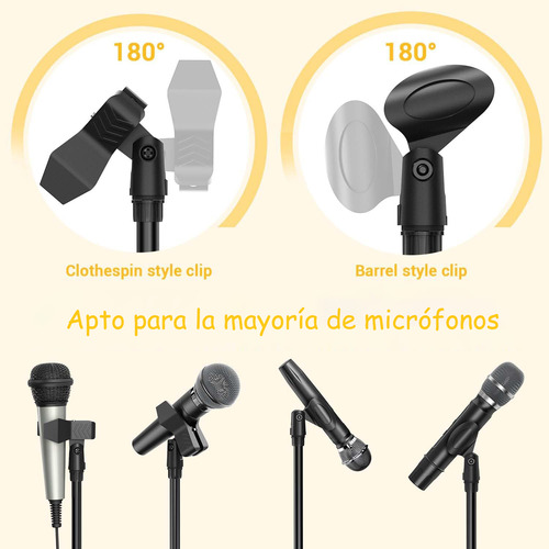 Trípode De Micrófono De Pie Retráctil Soporte De Micrófono
