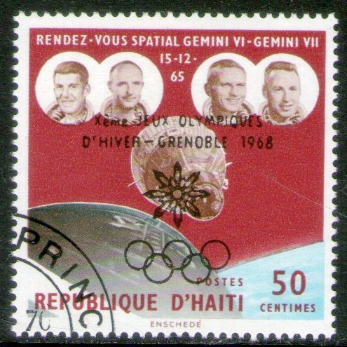 Haití Resellado 10° Juegos Olímpicos Invierno = Espacio 1968
