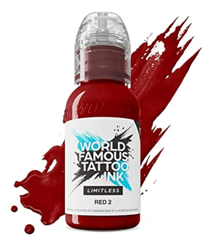 Tinta De Tatuaje World Famous Limitless Roja Profesional S