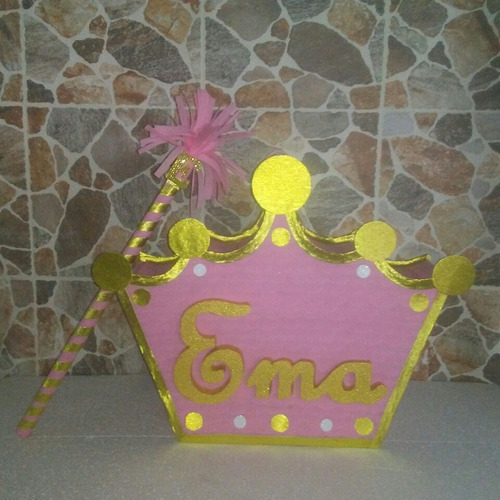 Combo Corona,princesa Piñata Chupetera Cotillones