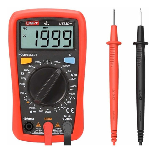 Multímetro Digital Unit Ut33d+ / Tester Ncv Voltímetro Ac Dc