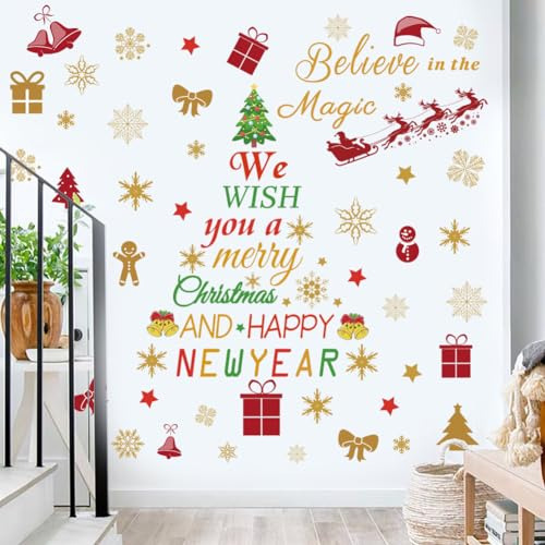 Calcomanías De Pared Con Citas De Feliz Navidad Para Decorar