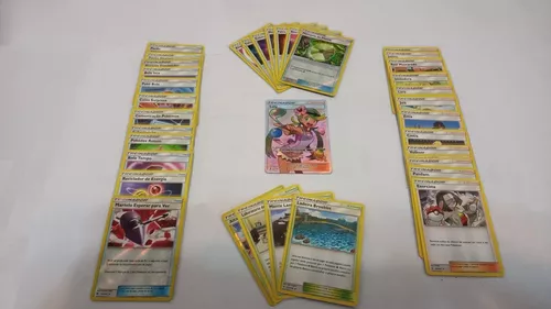 Pokémon TCG Online - Exemplos de cartas: Estádio, Item e Apoiador