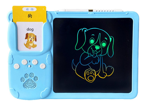 Falando Cartões Flash Escrita Tablet Azul Com 255 Cartas