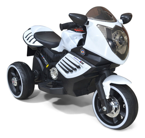 Moto Electrica Montables Niños Trimoto Deportiva 2.5km/h Luz Color Blanco