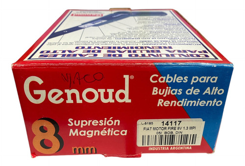 Kit Cables De Bujias Fiat Motor Fire 1.3 Mpi - Año 2005