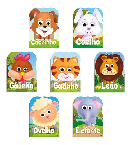 Kit Com 7 Livros Infantis De Animais Coleção Olha Quem Sou !
