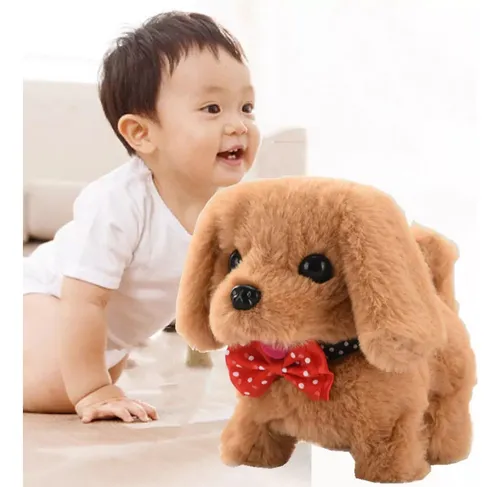 Común (uso) ` Cachorro De Peluche Que Camina, Ladra, Salta
