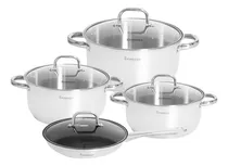 Comprar Juego De Ollas De Acero 8 Piezas Fz-972ae-in Color Plateado