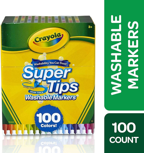 Imagen 7 de 11 de Juego 100 Marcadores Crayola Super Tips Tinta Lavable