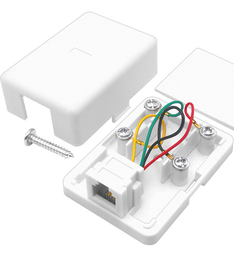 Necables Conector De Telefono Para Montaje En Superficie, Ca