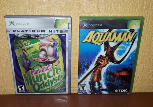 2 Juegos Oddworld: Munch's Oddysee Y Aquaman Xbox Clasico (Usado)