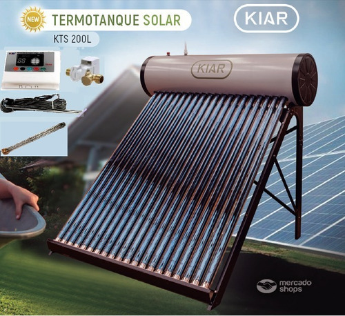 Termotanque Solar 200l + Controlador Elect + Accesorios 