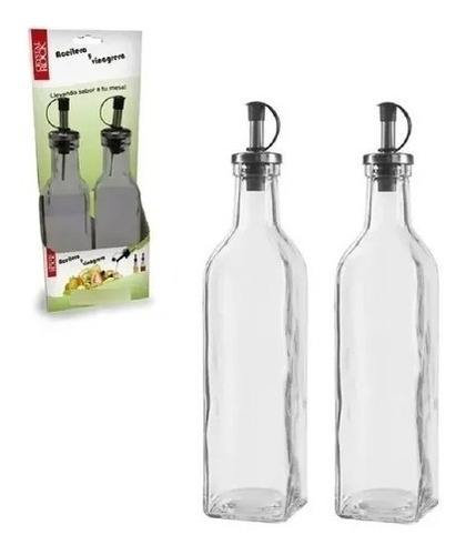 Set Aceitera Y Vinagrera 350 Ml Crystal Rock 14212