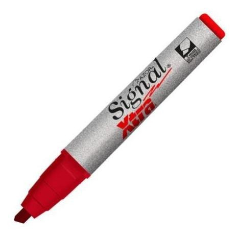 Marcador Permanente Azor Signal Xtra 40002 Cincel Rojo 12pzs