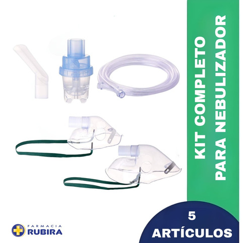 Kit Completo Premium Repuesto Para Nebulizador 5 Articulos 
