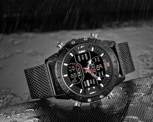 Relógio Masculino Naviforce 9153 Esportivo Digital Laçamen