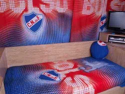 Cortinas En Set De 2 Paños Nacional O Peñarol - Rc Sueños