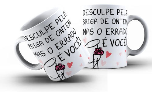 Caneca Xícara Flork Meme Bento Frases Divertida E Debochada Cor Mod. 72