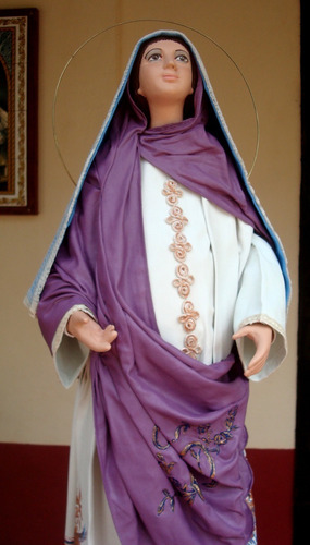 Virgen De La Dulce Espera 8 Hecha A Mano Artesanal (Usado)