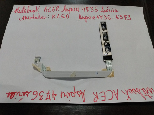 Placa De Botões Multimidia Notebook Acer Aspire 4736séries (Usado)