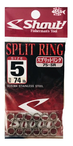 Anillas Sasame Shout Split Ring N° 5  - 74 Lb Made In Japan