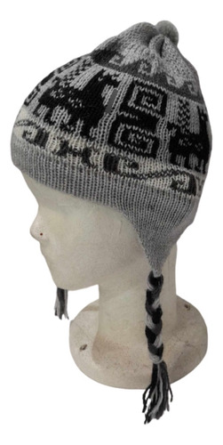 Gorro Coya Chullo Lana De Alpaca Niños Andino De 1 A 2 Años