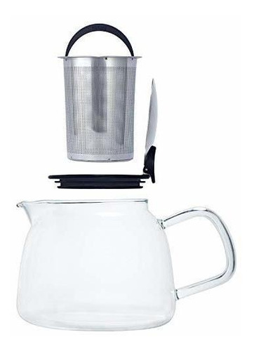Tetera De Vidrio Forlife Bell Con Infusor En Forma De Cesta,