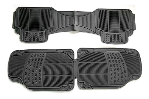 Imagen 2 de 8 de Alfombras Autos Universal. 3 Piezas Negra 100% Goma