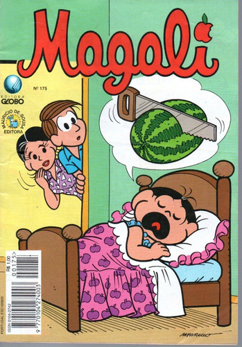 Magali N° 175 - 36 Páginas - Em Português - Editora Globo - Formato 13 X 19 - Capa Mole - 1996 - Bonellihq Cx177 E23