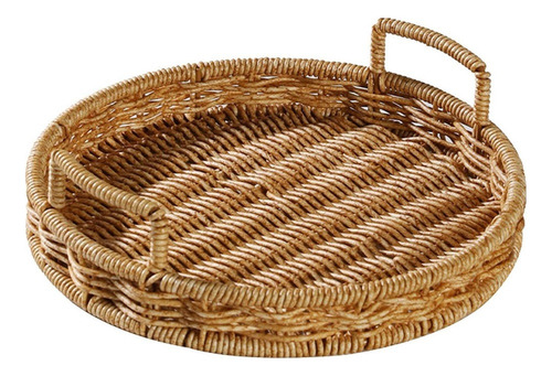 ... Cesta De Bandeja Redonda De Vime, Cestas De Piquenique