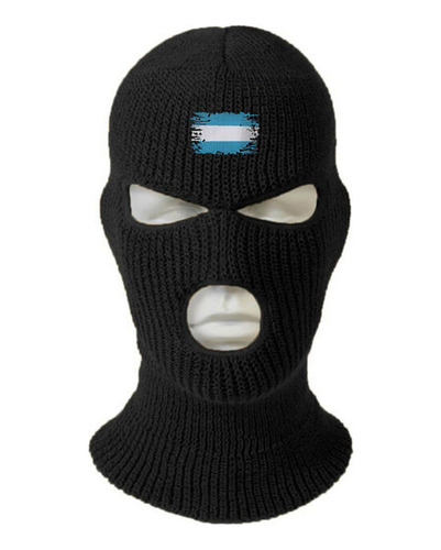 Gorro Pasamontañas Bordado Argentina Bandera Rasgada