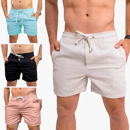 Kit 3 Shorts Linho Premium Bermuda Masculina Moda Praia Luxo Menor preço em Kit 3 Shorts Linho Premium Bermuda Masculina Moda Praia Luxo