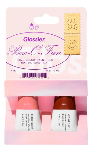 Duo De Rubores Glossier Mini Cloud Paint Duo Tono del maquillaje Puff - Rise