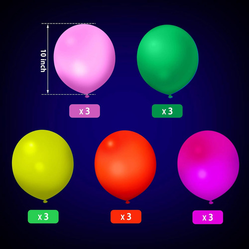 Glow Party Supplies - Juego De Suministros De Fiesta De Neón
